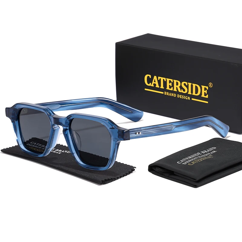 CATERSIDE Acetat-Rahmen, Vintage, runde Herren-Sonnenbrille, kleiner Rahmen, hochwertige Sonnenbrille für Damen, Party, Reisen, Outdoor-Brille – Detail 8