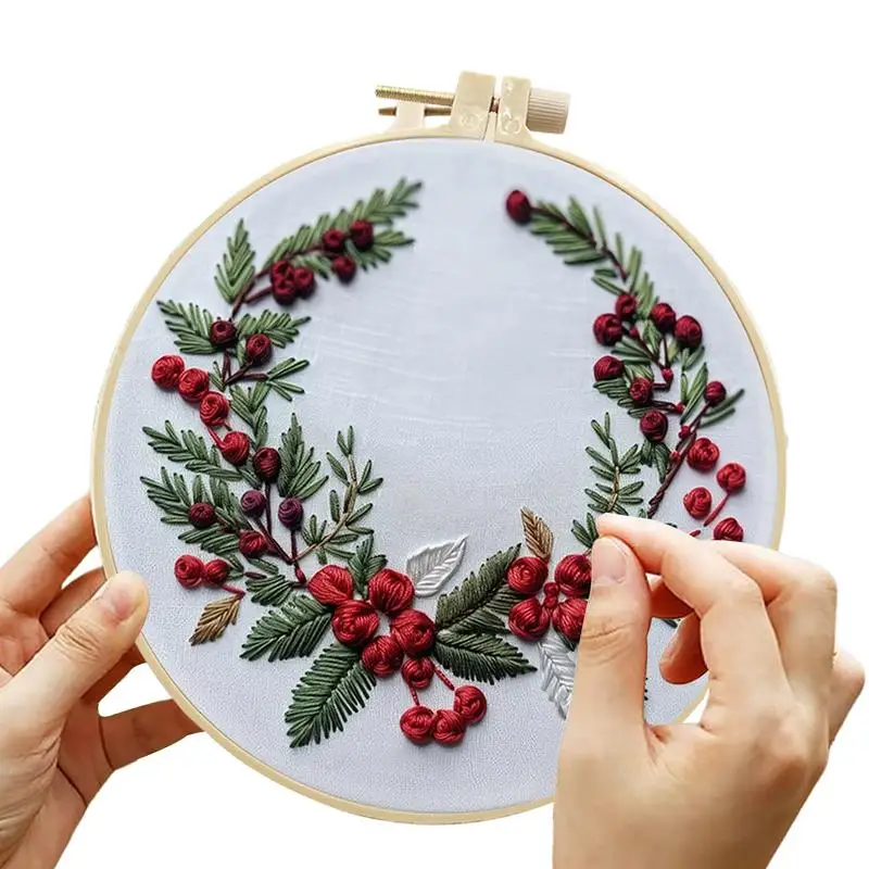 Christmas Hand Embroidery Kit for Festive Creations