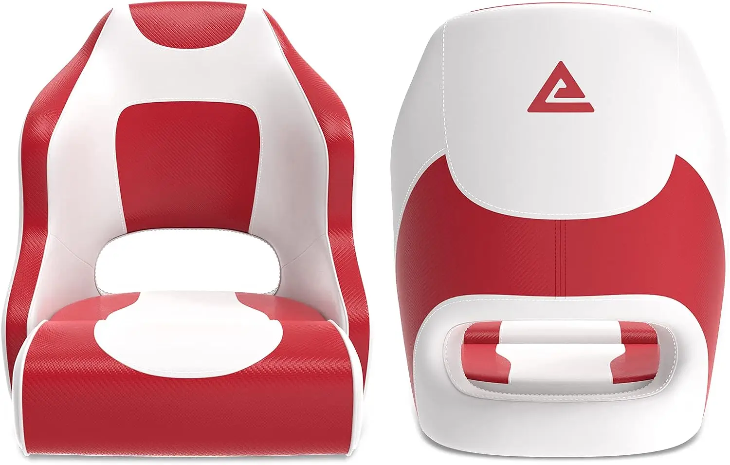 Leader Accessories Two Tone Captains Bucket Seat Boat Seat Premium Sports Flip Up Boat (Model C-White/Red)
