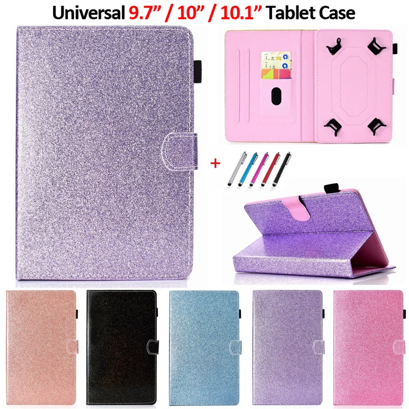 Bling Glitter Universal Tablet Case 9.7/10/ 10.1 inch for iPad 2018  Samsung Tab A 10.1 Huawei M5 Lite T5 10 Lenovo Tab 4 10 - AliExpress