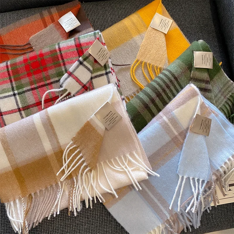 Wool Scarf Female Fashion Classic Soft Cashmere Muffler Women Warm Thermal Shawl Outside Autumn Winter silk scarf knitted scarf printed scarf knitted scarves cashmere scarf tactical scarf neck gaiter scarf neck warmer scarf gradient scarf plain hijab scarf