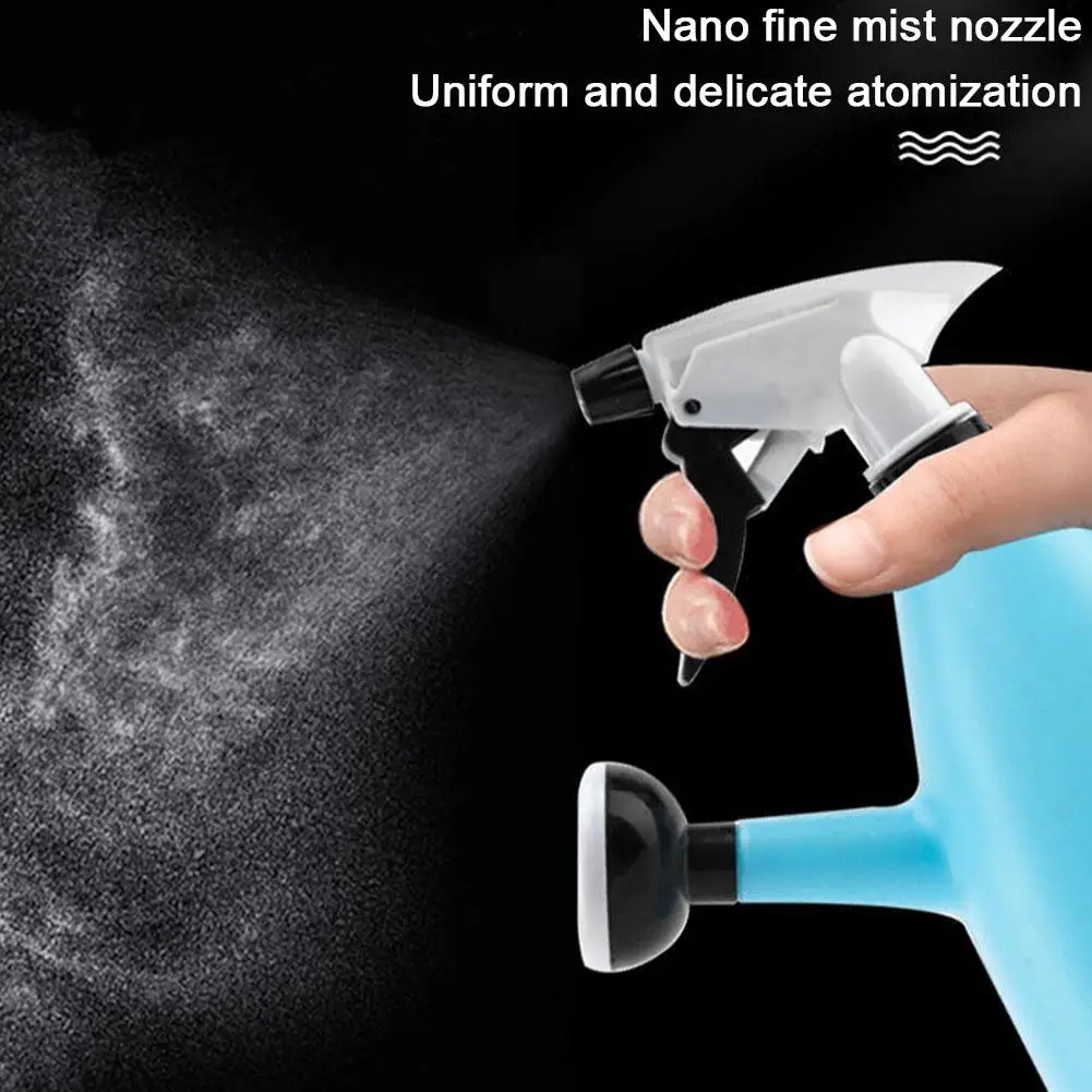 Watering Can 2 In 1 Adjustable 1L Plastic Watering Can Indoor Gardens Pressure Spray Kettle PP Resin Plants Watering Can pin M2X2