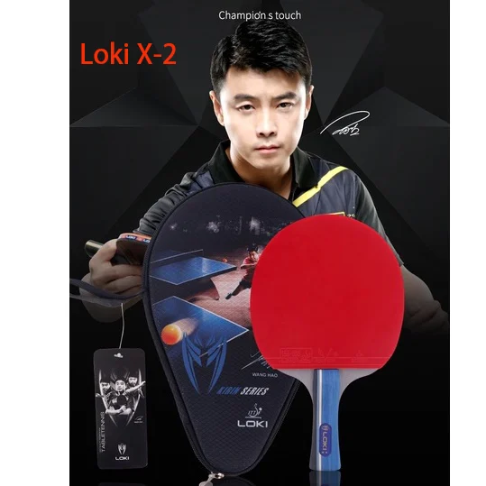 

LOKI X-2 ITTF Ping Pong Bat Profesional Racket High Elasticity Sponge Rubber Ping Pong Bat with Racket Bag