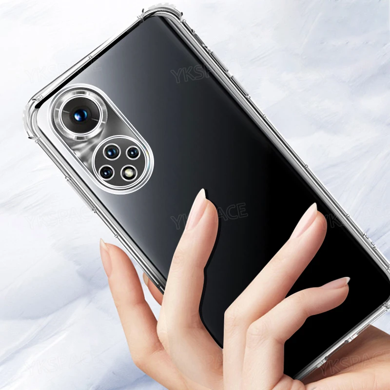 Shockproof Transparent Silicone Phone Case with 4-Corner Protection