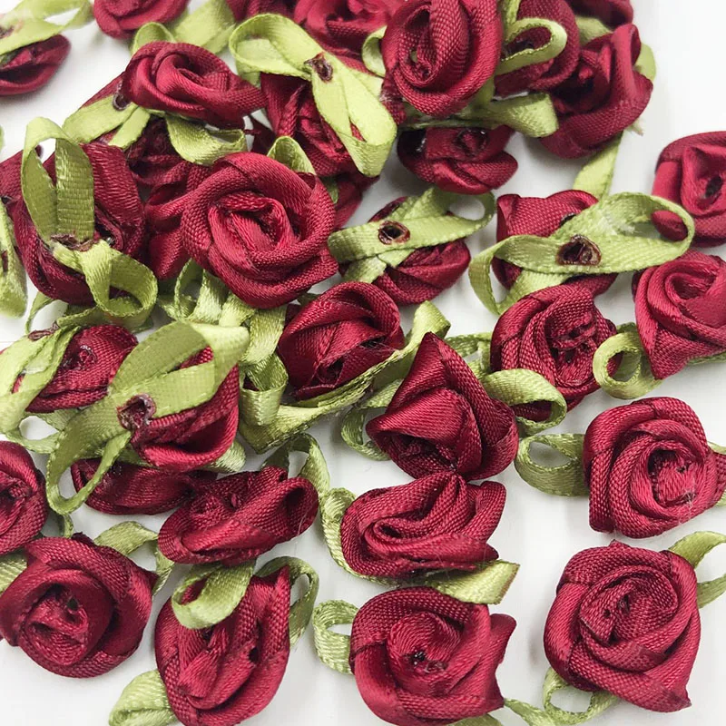 Satin Ribbons Ribbon Decoration Ribbon Supplies Satin Ribbon Sewing Ribbon Satin Ribbon Flowers Bows Rose Sewing Wedding Appliques 100pcs