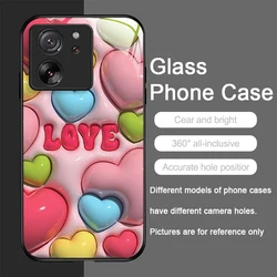 Chic Heart and Star Pattern Tempered Glass Phone Case - Y2K Style - Moto G24 Power 4G (PT - P1003T1)