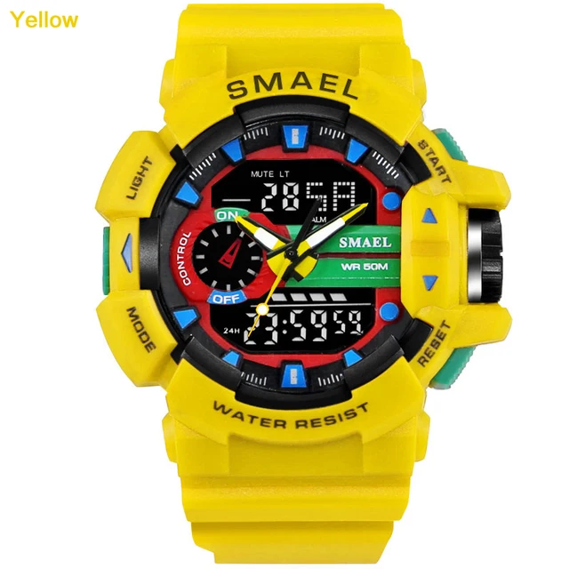 SMAEL Men Sports Watch Military Watches LED Quartz Dual Display Stopwatch  Waterproof Outdoor Sport Men's Wristwatches For Male|Sports Watches| -  AliExpress