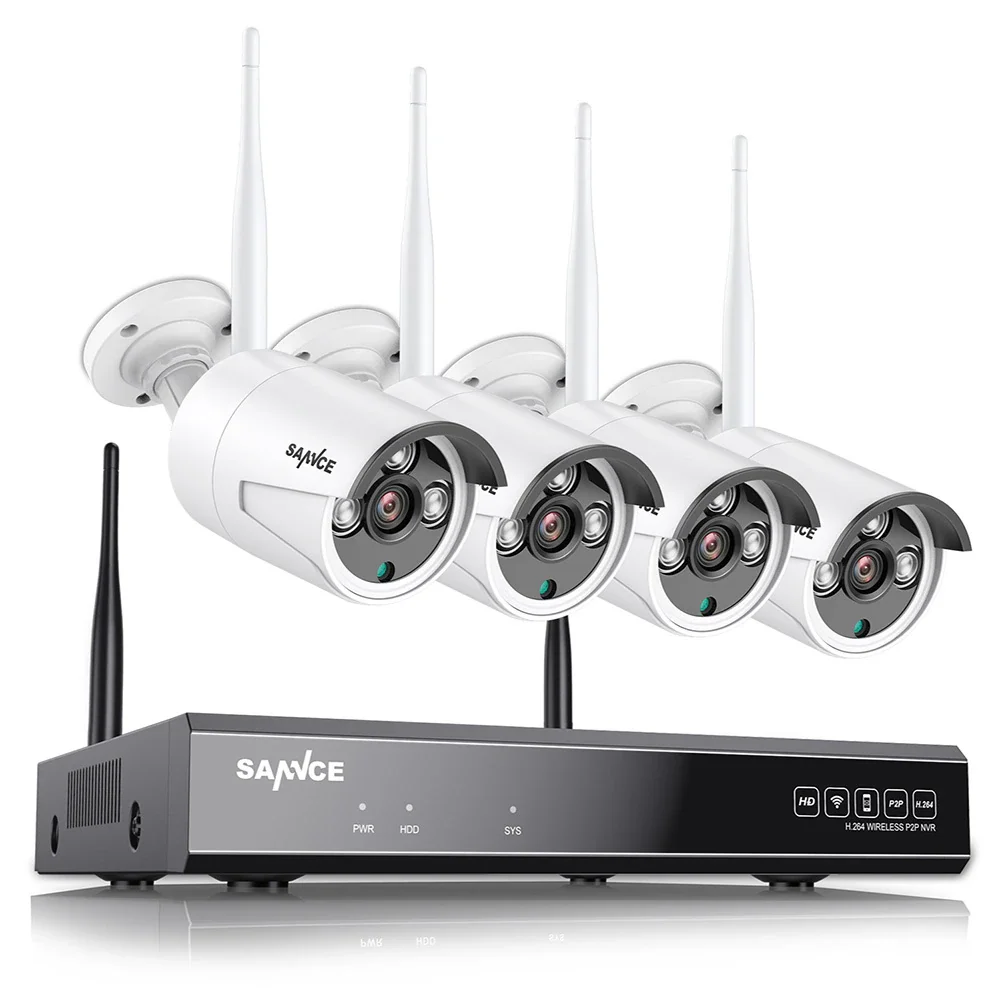 SANNCE 4K 16CH NVR 5MP POE Security Camera System Two Way Audio Human