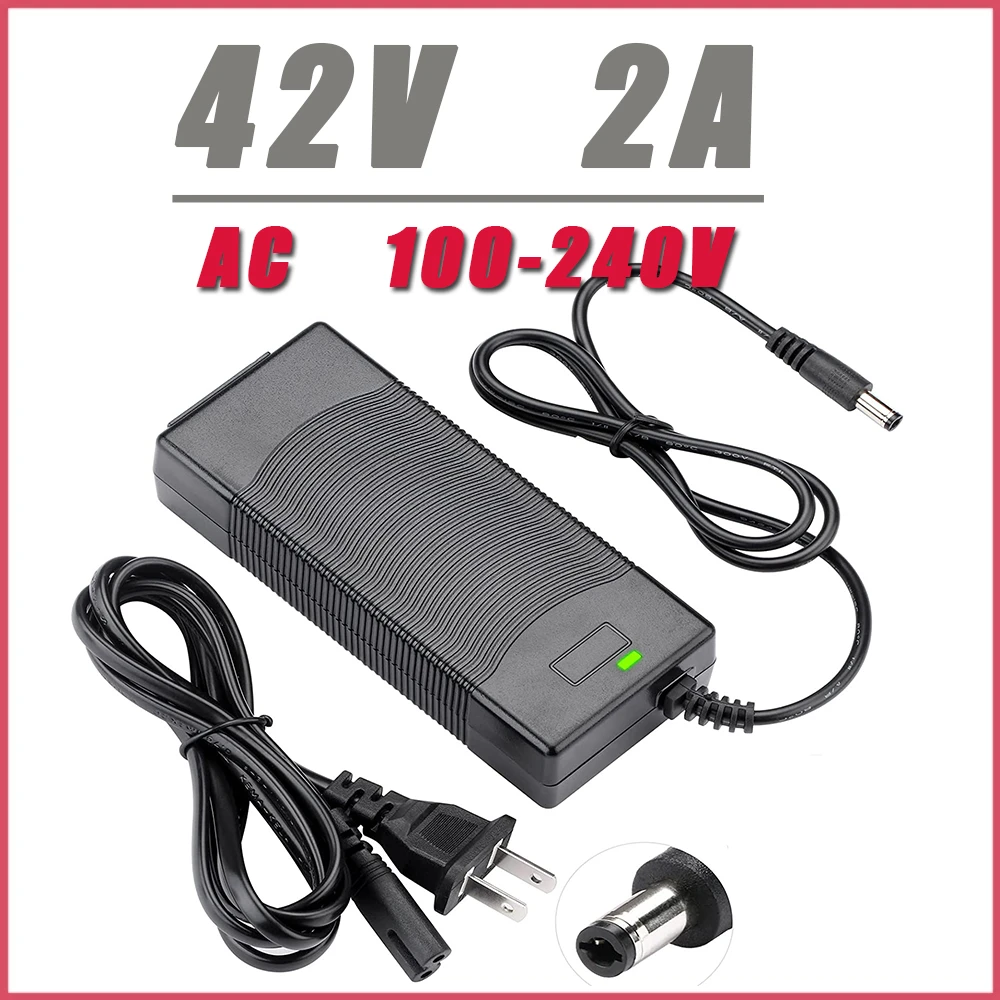 42V 2A Charger Electric Ebike Battery Power Supply Adapters Use For