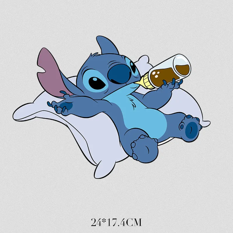 Lilo & Stitch Cartoon Stitch Patch Iron on Heat Transfer Sticker for Women  Kids T-shirt