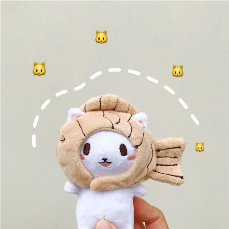韓国のキーホルダーセット,かわいい猫のぬいぐるみ,アクション