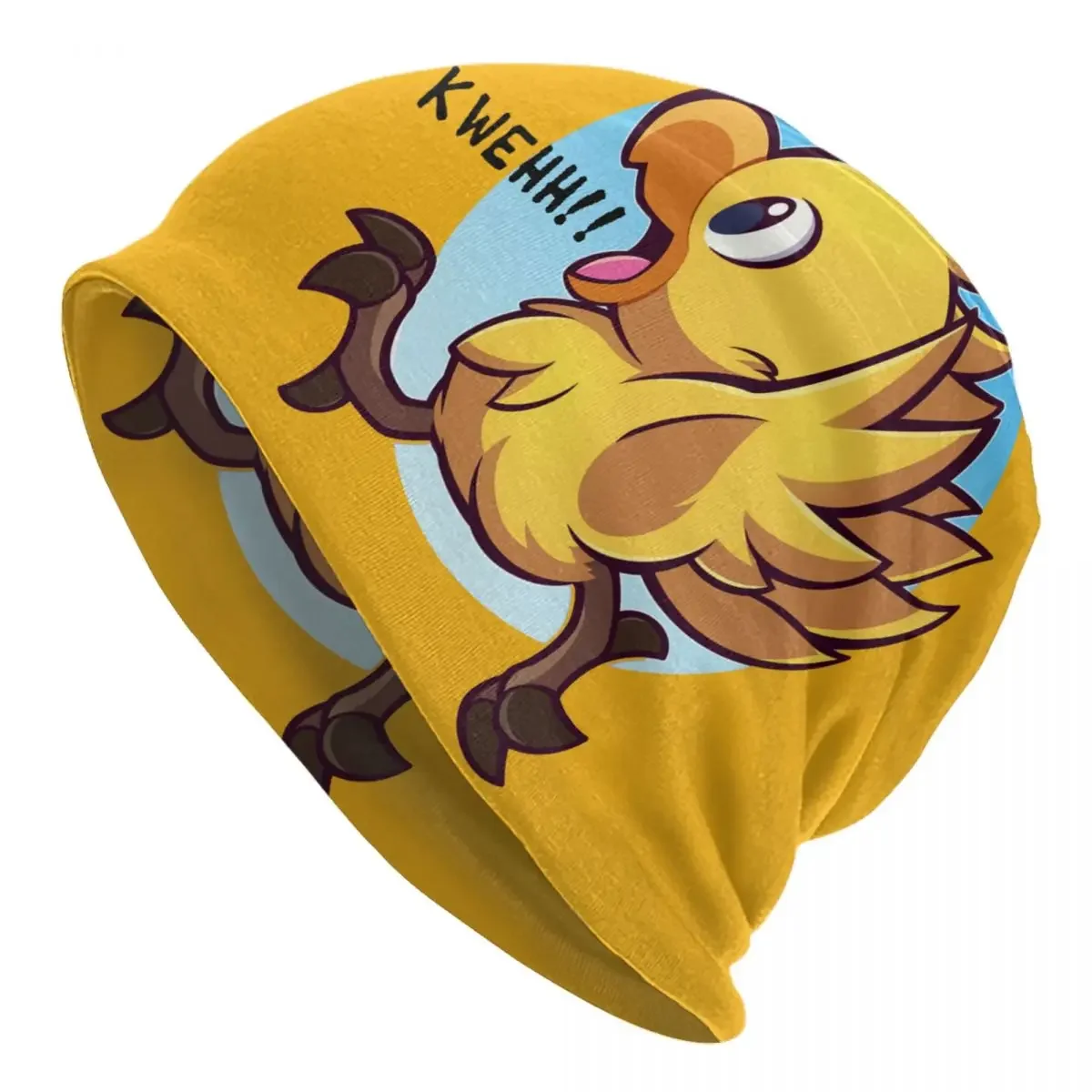 

Chocobo Yellow Bird Adventure Bonnet Hats Hip Hop Knit Hat Autumn Winter Warm Final Fantasy Science Game Skullies Beanies Caps
