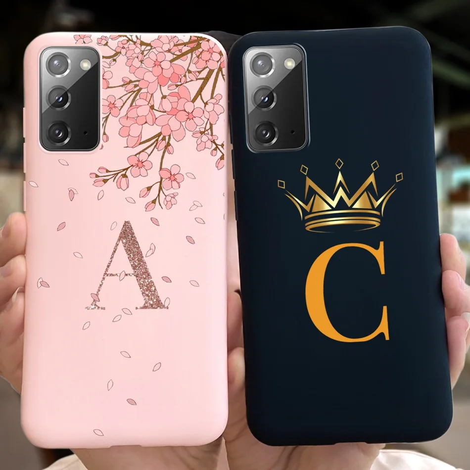 Per Samsung Galaxy Note 20 / Note 20 Ultra 5G 4G 2023 Custodia Per Lettere Iniziali Di Moda Per Samsung Note20 20 Custodie In Silicone Ultra Morbido