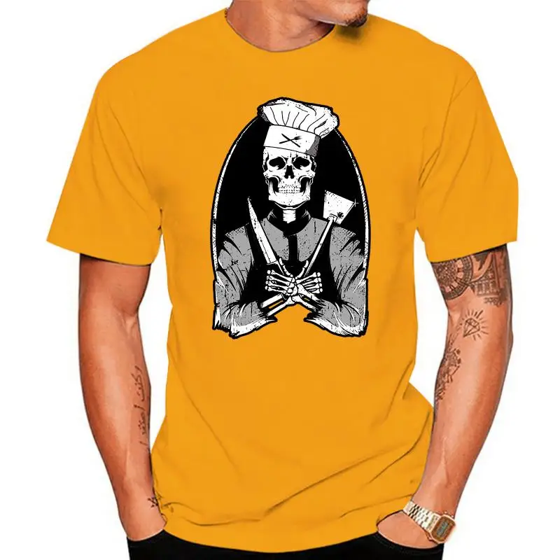 2022 Fashion T-Shirt Skull Cook Skull Cook Chef Cooking Black S M L Xl Xxl Tee Shirt