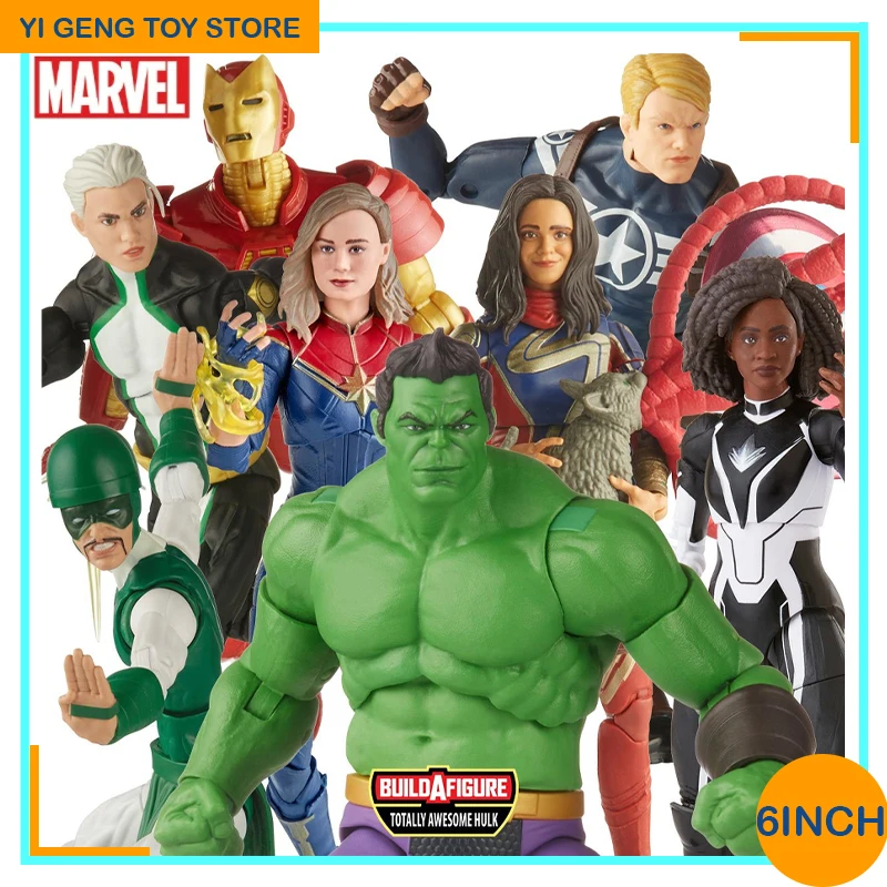 6 Pollici Marvel Legends Captain Marvel Ms Marvel Boy Photon Karnak Iron Man Commander Rogers Impressionante Hulk Action Figure Toy