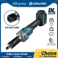 Drillpro 35000RPM 2000W Brushless Angle Grinder Cordless Electric Polishing Grinding Machine Compatible with Makita 18V Battery 1