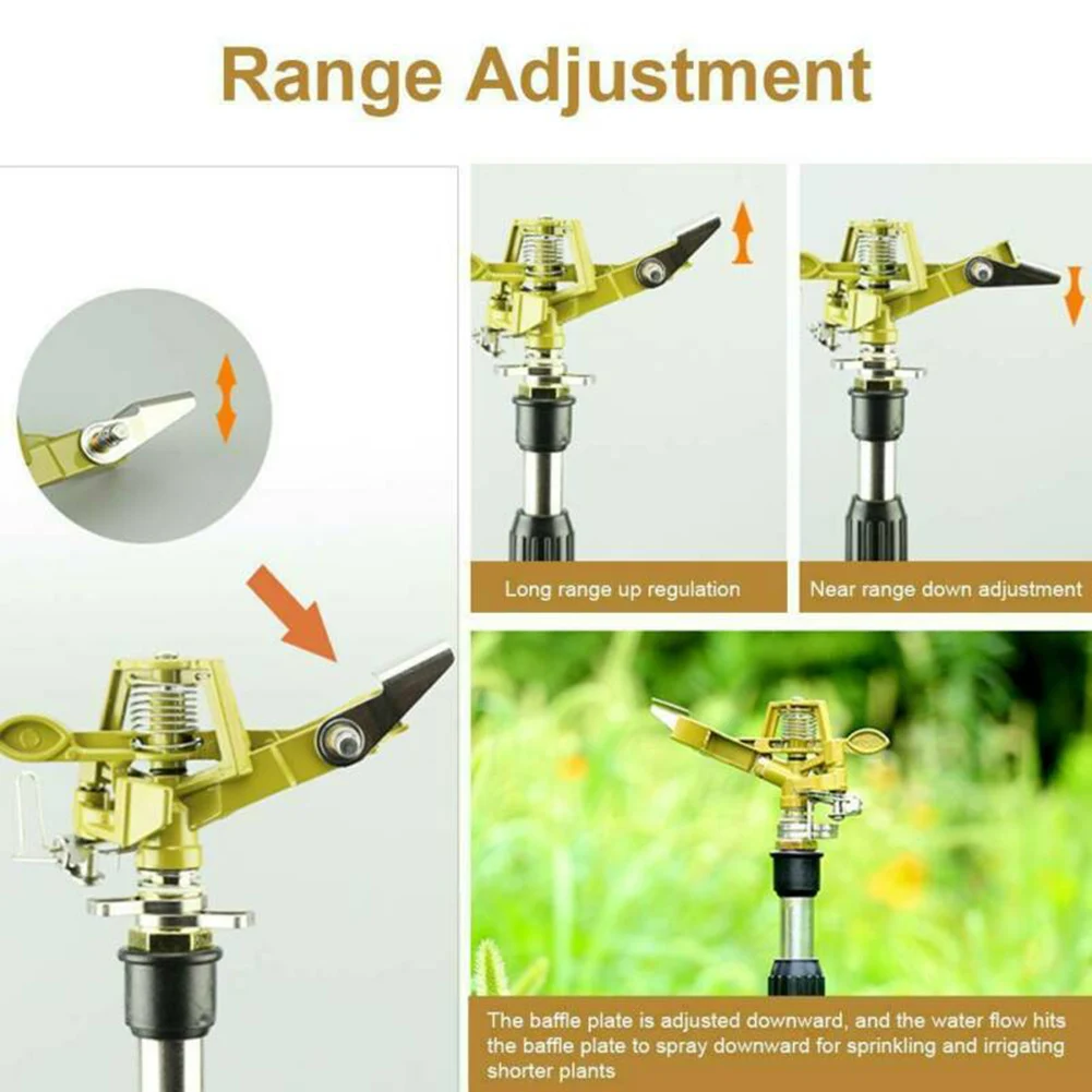 Garden Sprinklers 360Degree Adjustable Rotate Sprinkler With Quick-Release 1/2" Hose Connectors Lawn Irrigation Watering Systems garden sprinkler irrigation sprinklers drip irrigation sprinklers garden irrigation nozzle