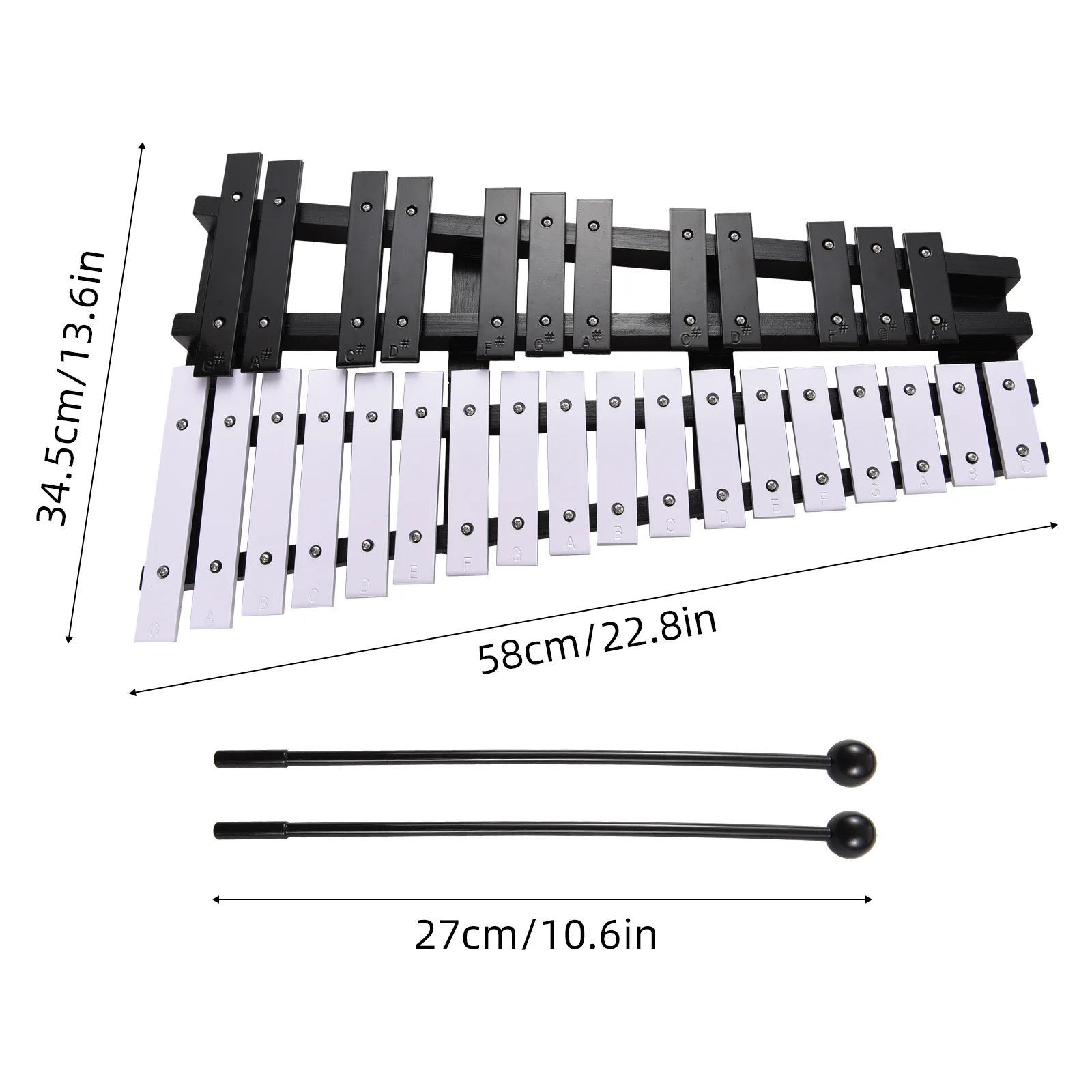 Campanas De Xilófono Glockenspiel De 30 Notas Con Funda Para | Meses