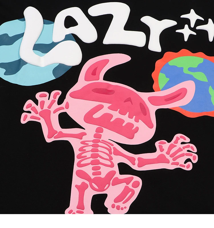 Lazy Devil Skeleton Graphic Foaming Print T-Shirt S0c8c565c93b3412aa1836556398655e2p