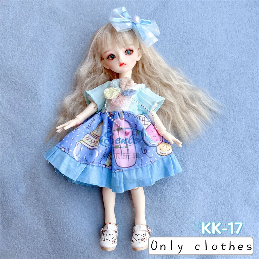 1/6 Bjd DOLL Clothes 30cm Toys Accessories New Style Wear Plaid Skirt Fashion Dress Up With Headwear For Girl Princess Dress