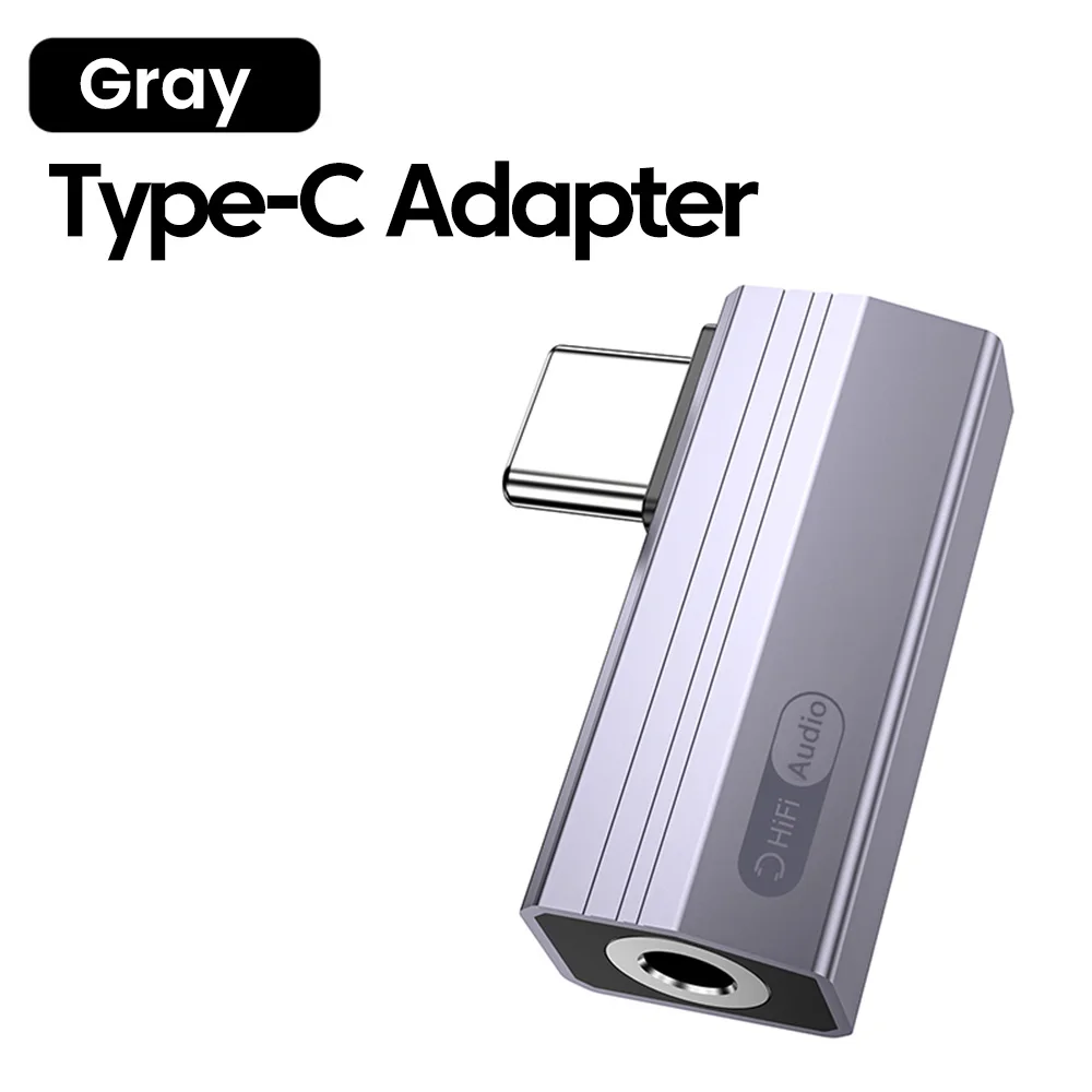 Universal Type C Audio Adapter with 3.5mm Headphone Converter and Wired Control