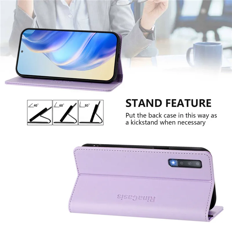 Luxury Anti-Theft Leather Wallet Phone Case with Magnetic Closure