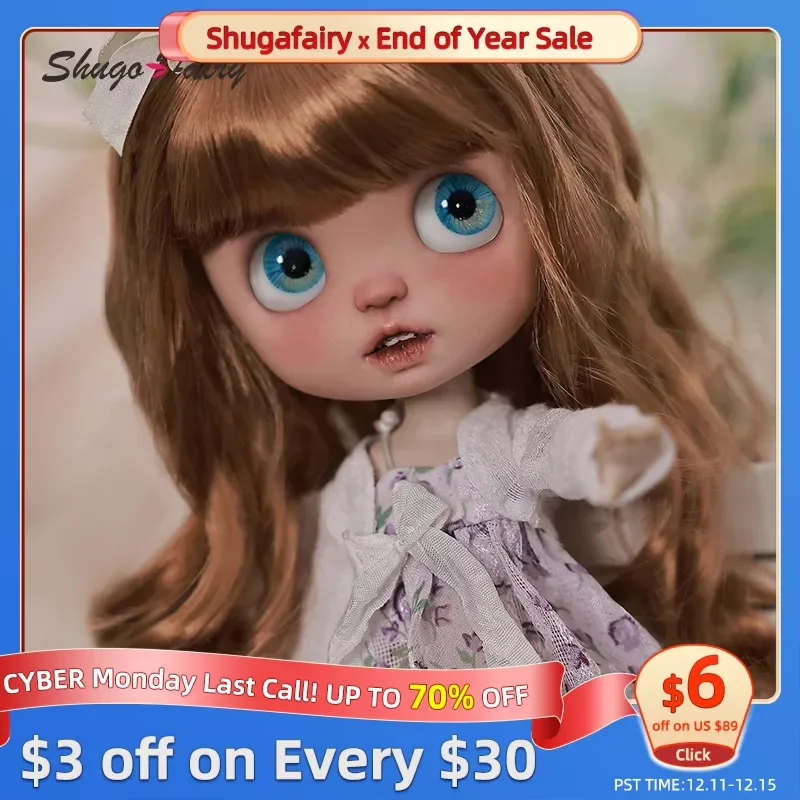 Lime BJD кукла 1/6 полная продажа по индивидуальному заказу Blythe QBaby хор большая голова стиль мяч шарнирные куклы Buterfly фиолетовый девушка Shugafairy