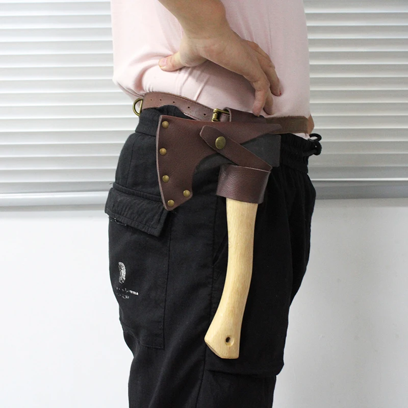 가죽 도끼 칼집, 조절 가능한 도끼 커버, 보호 케이스 커버 캠핑 액세서리 벌목..