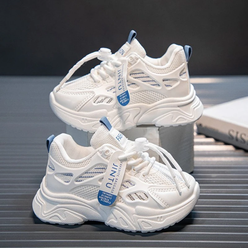 Kid Sneakers Thick Sole Casual Light Running Shoes Boys Girls Comfortable Mesh Chunky Sneaker for Children Walking Footwear kids shoes