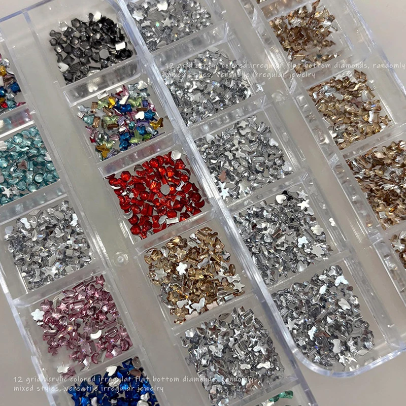 12Gitter Dental Kristall Mode Zähne Edelsteine Schönheit Diamant Zahn Schmuck Ornamente Schmetterling Zahn Edelsteine Zähne Schmuck Edelstein Dekor – Detail 22