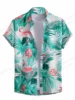 Floral Shirts Men's Fashion Hawaiian Casual Camp Vocation Beach Blouse Cuba Lapel Shirt Turn-down Aloha Clothing 3