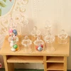 1Pc 1:12 Dollhouse Miniature Clear Glass Jar Candy Bean Storage Bottle Tiny Jar With Cover DollHouse Kitchen Decor Accessories 2