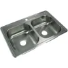 33-in X 22-in X 7-in For Kitchen Sink Brushed Finish Sinks Organizer Multifunction Strainer Waterfall Fixture Home Improvement 6
