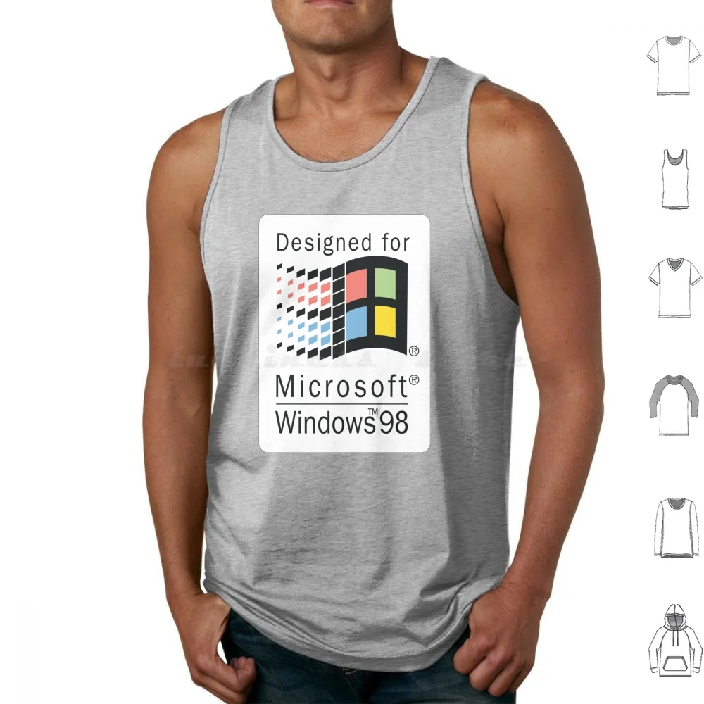 Progettato Per Microsoft Windows 98 Canotte Gilet Senza Maniche Progettato Per Windows Windows 98 Progettato Per Microsoft