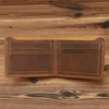 Men's Short Wallet Retro Genuine Leather Cowhide Crazy Horse Thin Cash Money Card Holder Coin Purse Holder For Man Gift 4