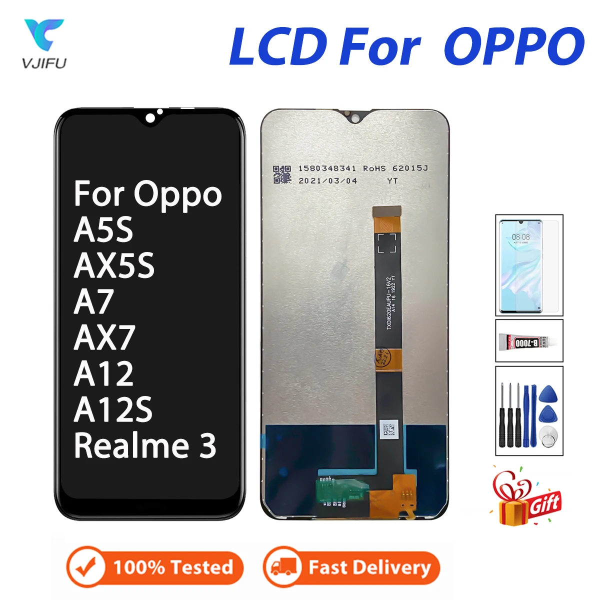 ЖК-дисплей для OPPO A5s A7 A12 A12S Realme 3, дисплей, сенсорный экран для Oppo AX5S AX7 cph1900 CPH1901 CPH1920, замена телефона в сборе