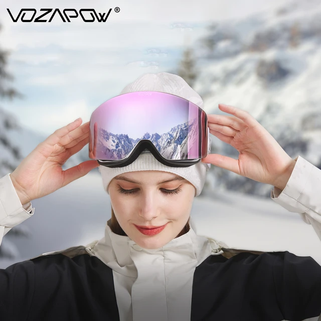 Gafas de esquí de doble capa para niños y niñas, lentes antivaho grandes,  máscara para esquiar, nieve, Snowboard, UV400 - AliExpress