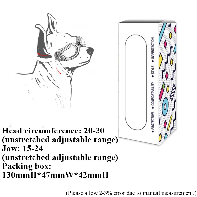 Chic UV Protection Adjustable Dog Sunglasses - Waterproof Pet Eye Wear Accessories