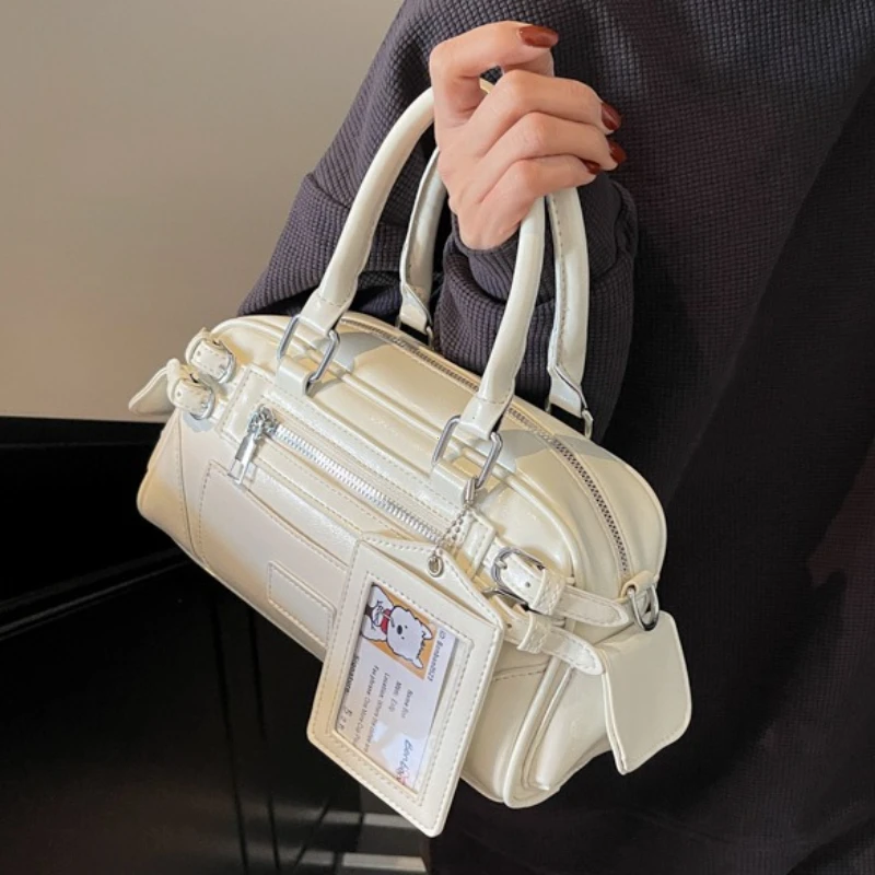 Stylish Design Glossy PU Sqeare Shoulder & Crossbody Bags Solid Zipper Hot Trendy Designer Style Handbags for Women 2026 New