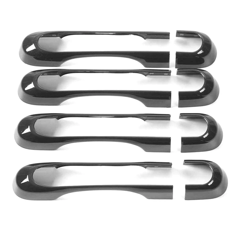 

Вставки для крышки наружной дверной ручки, аксессуары для отделки для Jeep Renegade 2016, 2017, 2018, 2019, 2020 (черный)