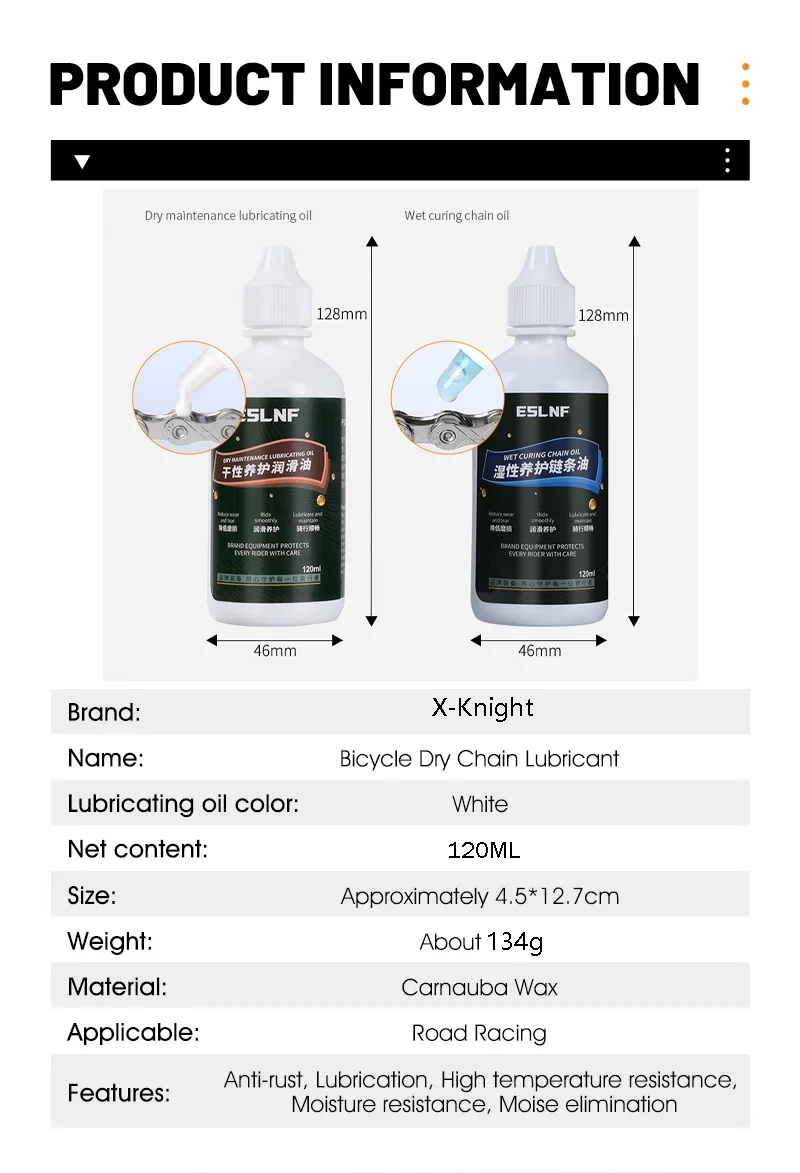 120ML Fahrrad Trockenen Kette Schmiermittel Hoisture-proof Rennrad Kette Öl Wasserdicht Rostfrei Spezielle Fahrrad Schmiermittel Für Motorrad kette – Detail 4