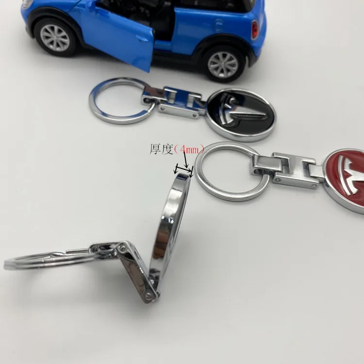 3D Metal/Braided Rope Car Badge Key Chain Decorative Keychain Ring For Tesla Model 3 Model S X Y Roadster Car Accessories
