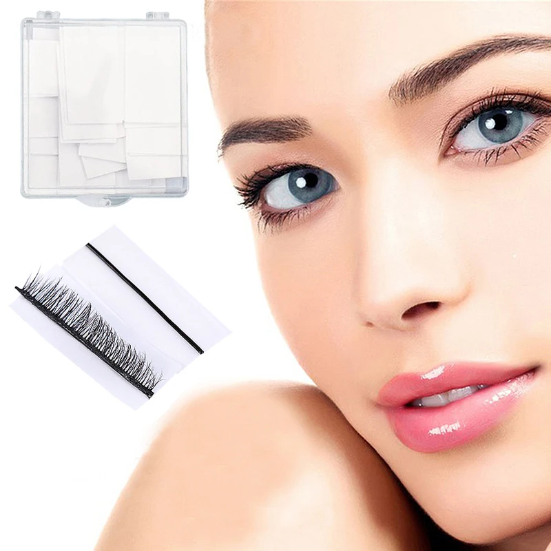자가 접착 속눈썹 스트립 테이프 방수 속눈썹 접착제 스트립 (셀프 접착 속눈썹 패드 교체용)