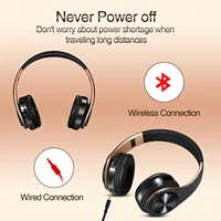 Men Gift Gold Wireless Headphones Bluetooth Earphone Stereo Headset Game with Build-in MIC with Universal for Android and iOS 4