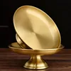 Buddhism Polishing Copper Bowl Tribute Fruit Dish Auspicious 17.5 CM Plate Tibetan Eatables Tray Altars Desktop Home Decorative 1