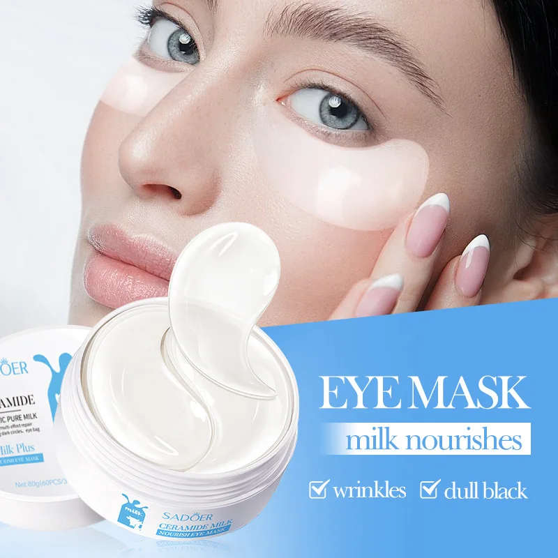 60pcs SADOER Milk Crystal Collagen Eye Mask Firming Anti Dark Circles Remove Eyes Bags Moisturizing Eye Patches Eyes Skin Care 5
