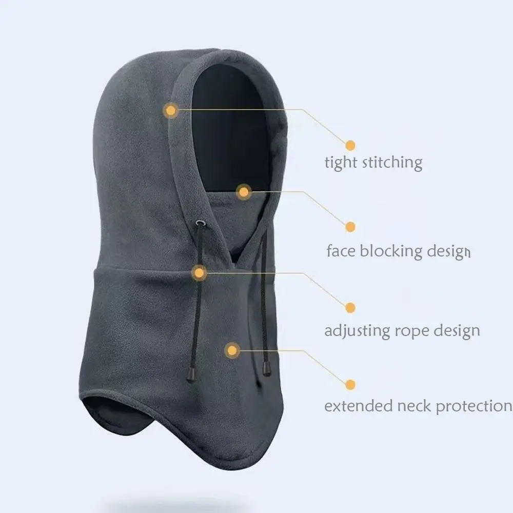 Unisex Polar Fleece Windproof Winter Beanie and Full Face Ski Mask