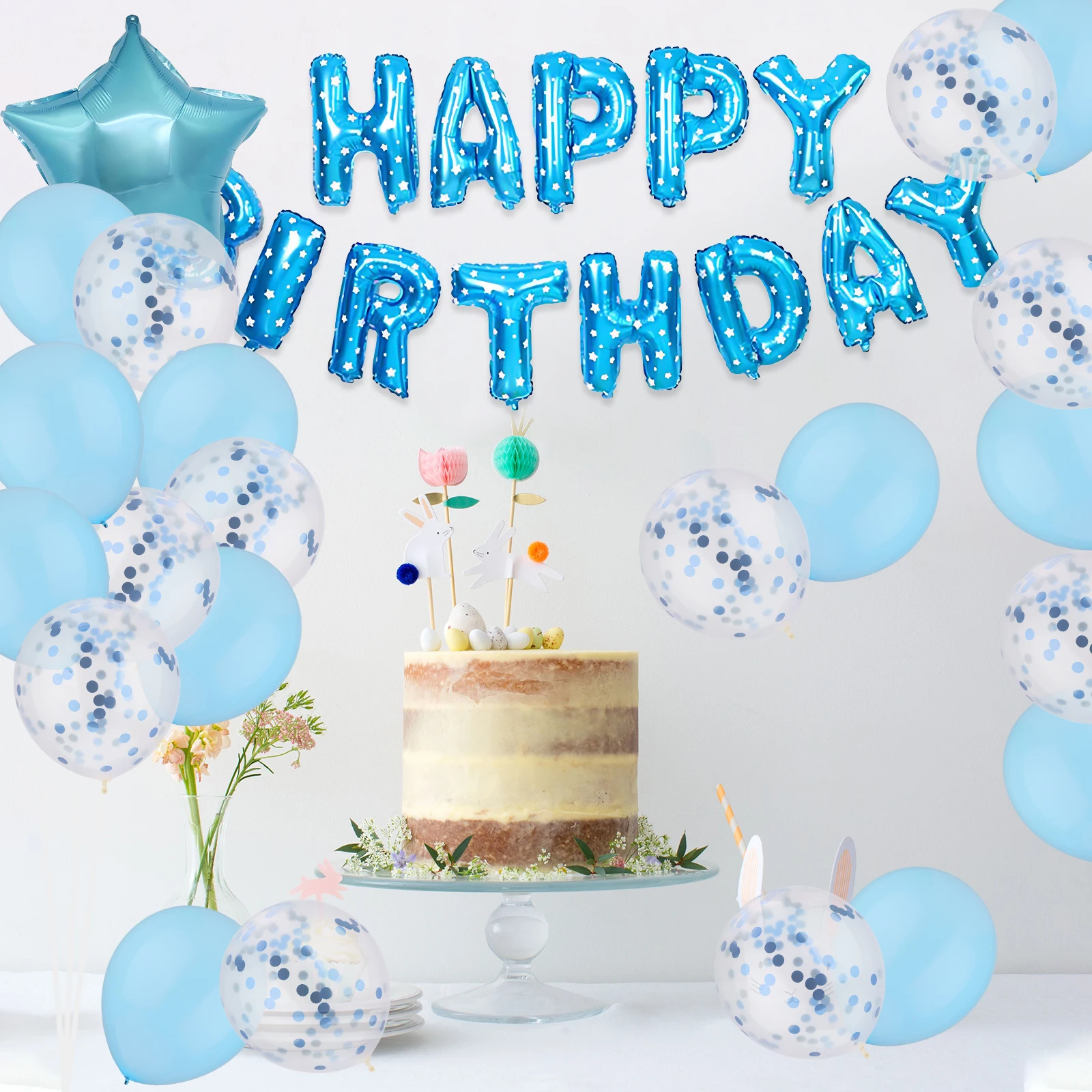

25 X (Multi) Set 12 Inch Blue Latex Latex Party Balloons Latex Balloon For Birthday Party Birthday Balloons Party Balloons