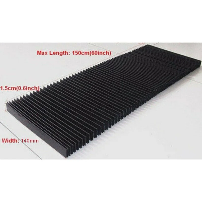 Milling Machine Flexible Guard Dust Cloth Three-proof Cloth Protective Flat Accordion Bellows Cover Tool 1.5 Meters*15mm CNC milling machine cover