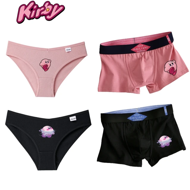 Kawaii Anime Kirby Couple Underwear Sexy Cute Y2K Girls Pink Briefs  Comfortable Boys Panties Cartoon Shorts Clothing Lovers Gift - AliExpress